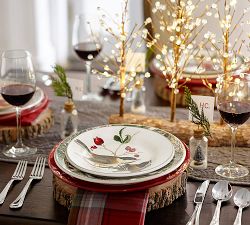 Snowy Tree Cloche Placecard Holder, Set of 4