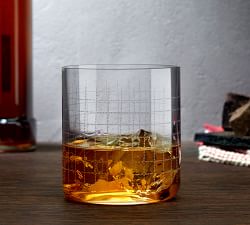 Open Box: Finesse Grid Crystal Drinking Glasses - Set of 4
