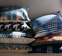 Shibori Floral Print Pillow Cover