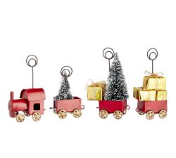 Train Place Card Holder, Set of 4