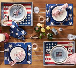 Galvanized Star Napkin Ring, Set of 4