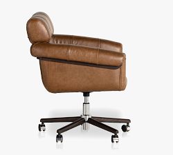 Illiana Leather Swivel Desk Chair