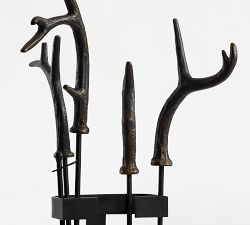 Antler Fireplace Tool Set