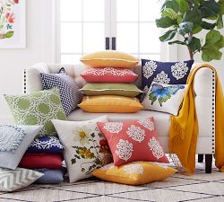 Gingham Print Lumbar Pillow Cover