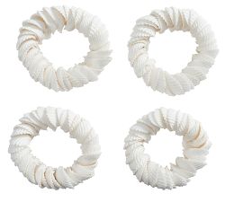 Roxy Shell Napkin Rings, Set of 4