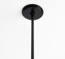 Manor Outdoor Round Glass &amp; Iron Pendant (18")