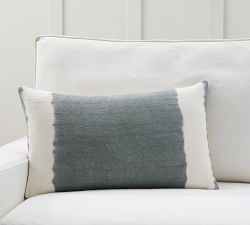 Hand Dip Dyed Lumbar Pillow Cover