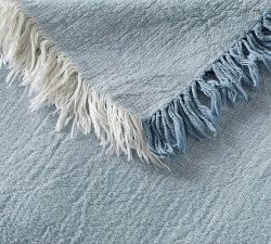 Oversized Fringe Linen Throw