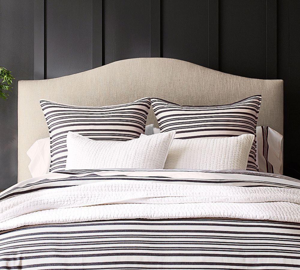 Raleigh Curved Upholstered Headboard by Pottery Barn