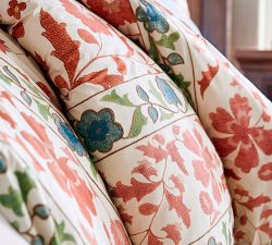 Ramona Printed Embroidered Percale Duvet Cover &amp; Shams