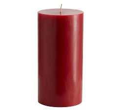Unscented Wax Pillar Candle - Red