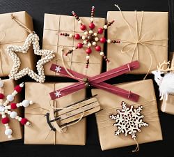 Wooden Winter Sports Ornaments