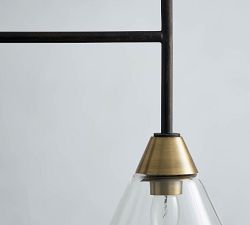 Claremont Flared Glass Linear Chandelier