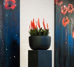 Lightweight Handcrafted Fiber Stone Bowl Indoor/Outdoor Planters