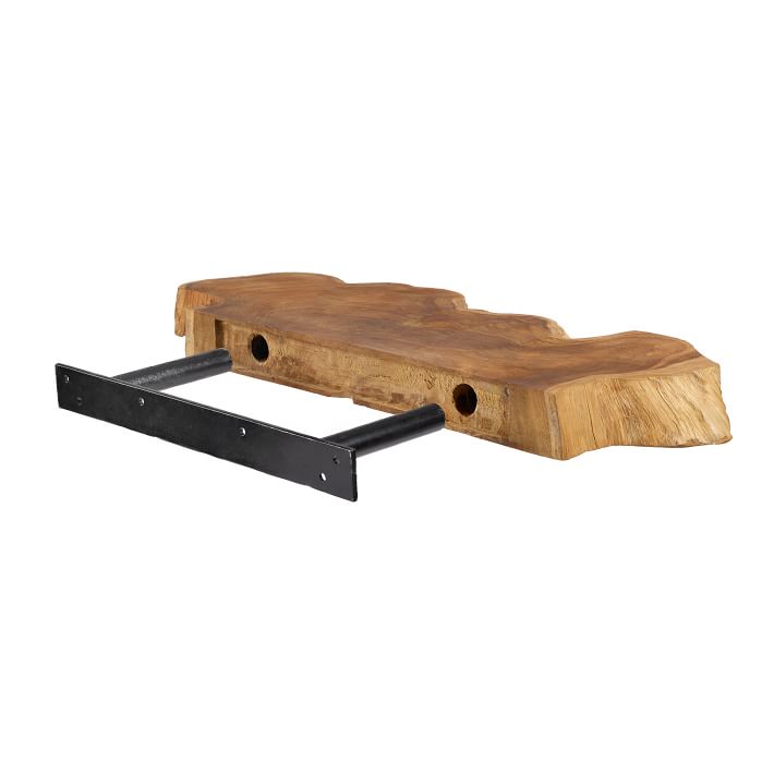 Live Edge Teak Shelf (12