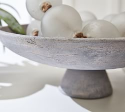 Artisan Handcrafted Ceramic Footed Decorative Bowl