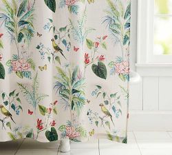 Lia Palm Cotton Shower Curtain