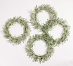 Snowy Wreath Chargers - Set of 4