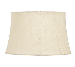 Burlap Upholstered Tapered Lamp Shade, Rolled Edge (12"-16'')