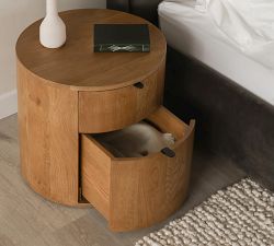 Klint 2-Drawer Round Nightstand (19")