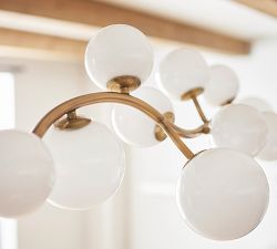 Quinn Milk Glass Chandelier (60")