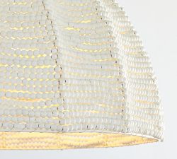 Bristol Wood Bead Dome Pendant (35")