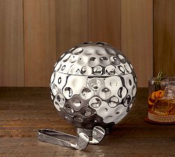 Figural Golf Ice Bucket &amp; Tongs