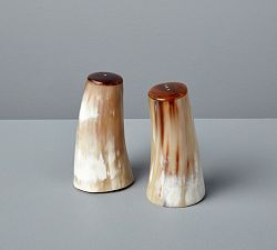 Horn Handcrafted Salt &amp; Pepper Shakers