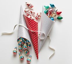 Mercury Glass Mini Santa Ornament Set