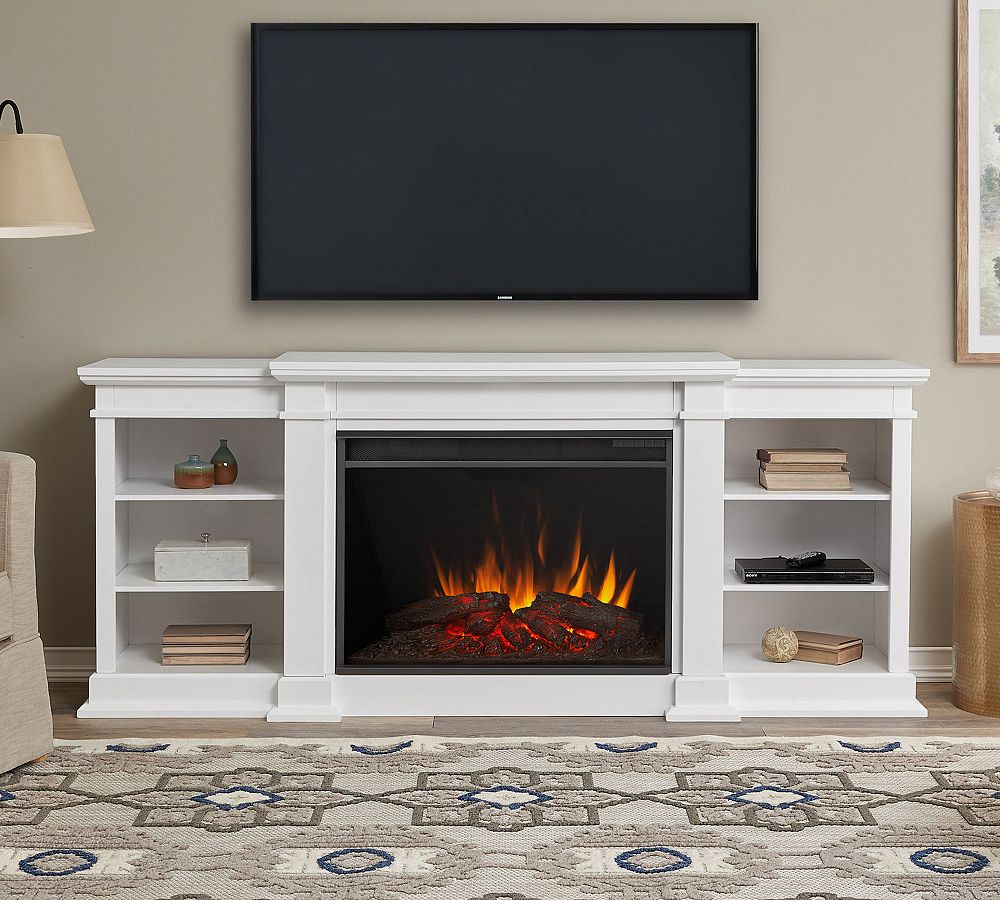 Real Flame® Eliot Grand Electric Fireplace Media Cabinet by Pottery Barn