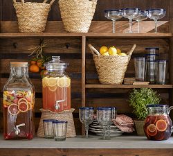 Tava Handwoven Rattan Drink Dispenser Stand