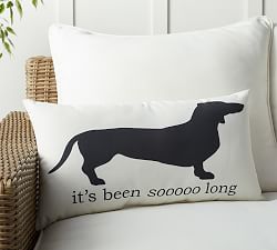 It's Been So Long Dog Lumbar Outdoor Pillow