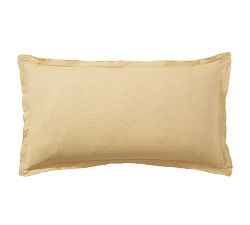 Open Box: Belgian Flax Linen Double Flange Sham, King, Set of 2 - Daffodil