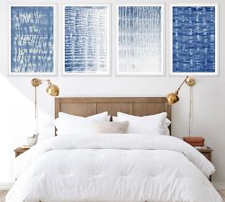 Shibori Blues Framed Print