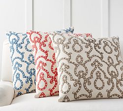 French Knot Trellis Pillow Cover