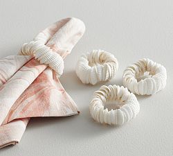 Roxy Shell Napkin Rings, Set of 4