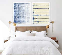 Shibori Blues Framed Print