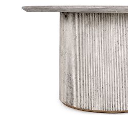 Ellie Outdoor Round Dining Table, Light grey