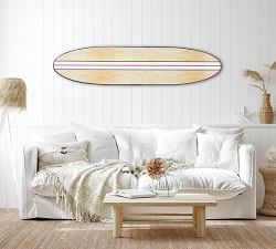 Striped Surfboard Wall Art