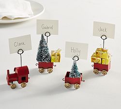 Train Place Card Holder, Set of 4