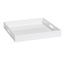 White Square Lacquer Tray