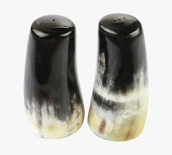 Horn Handcrafted Salt &amp; Pepper Shakers