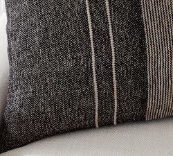 Fine Lines Charcoal Pillow Cover Set