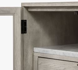 Geary Marble Top Cabinet Nightstand