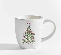 Christmas in the Country Stoneware Mugs - Set of 4