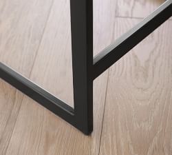 Classic Metal Cantilever Upholstered Stool