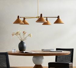 Holt Round Leather Chandelier (49")