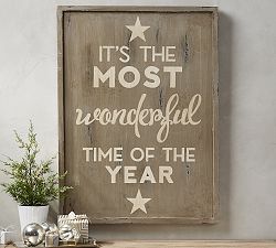 It's the Most Wonderful Time of the Year Sign - Grey