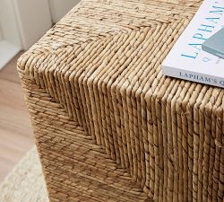 Malibu Square Woven Accent Cube (18")