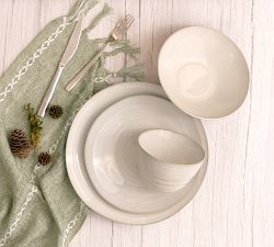 Neree Reactive Glaze 16-Piece Dinnerware Set With Double Bowls